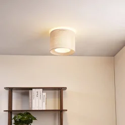 Lindby Loftlamper|Loftlamper > loftlampe Soula, Ø 26 cm, beige, plast, E27