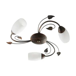 Lindby Loftlamper|Pendellamper > loftlampe Stefania, 3 lyskilder, Ø 46 cm, sort/guld