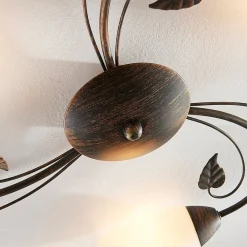 Lindby Loftlamper|Pendellamper > loftlampe Stefania, 3 lyskilder, Ø 46 cm, sort/guld