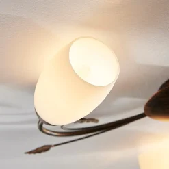 Lindby Loftlamper|Pendellamper > loftlampe Stefania, 3 lyskilder, Ø 46 cm, sort/guld
