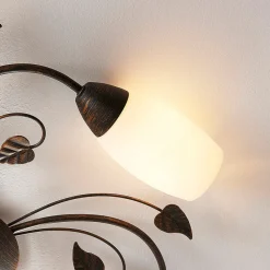 Lindby Gang|Loftlamper > loftlampe Stefania, 5 lyskilder, sort/guld, Ø58cm