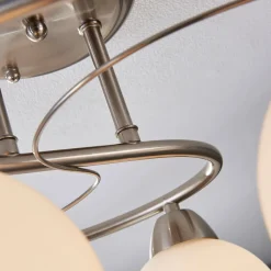 Lindby Gang|Loftlamper > loftlampe Svean, 6 lyskilder, hvid, glas, længde 75 cm