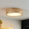 Lindby Gang|Loftlamper > loftlampe Tanju, Ø 30 cm, 2 lyskilder, egetræ, E27