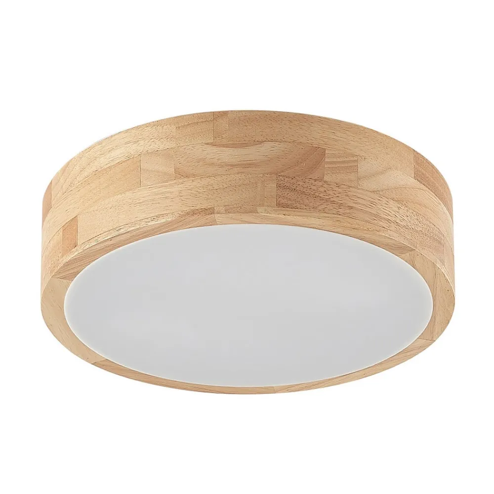 Lindby Gang|Loftlamper > loftlampe Tanju, Ø 30 cm, 2 lyskilder, egetræ, E27