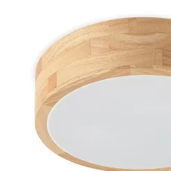 Lindby Gang|Loftlamper > loftlampe Tanju, Ø 30 cm, 2 lyskilder, egetræ, E27