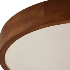 Lindby Gang|Loftlamper > loftlampe Tanju, Ø 50 cm, valnøddetræ, 4 lyskilder, E27