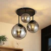 Lindby Gang|Loftlamper > loftlampe Teeja, smoke, 3 lyskilder, Ø47cm, glas, E27
