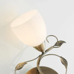 Lindby Gang|Loftlamper > loftlampe Thaddeus, Ø 44 cm, antik messing, glas