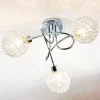 Lindby Loftlamper > loftlampe Ticino, Ø 40 cm, krom, glas, metal