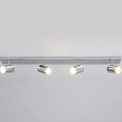 Gang|Loftlamper ^ Lindby loftlampe til bad Dejan, 85 cm, 4 lyskilder, krom, IP44
