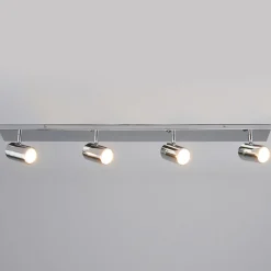 Gang|Loftlamper ^ Lindby loftlampe til bad Dejan, 85 cm, 4 lyskilder, krom, IP44