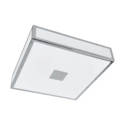 Loftlamper ^ Lindby loftlampe til badeværelset Eniola, 30 cm, hvid/grå, IP44