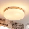 Lindby Loftlamper > loftlampe til badeværelset Amilia, Ø 30 cm, E27, nikkel, glas