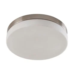 Lindby Loftlamper > loftlampe til badeværelset Amilia, Ø 30 cm, E27, nikkel, glas