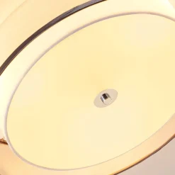 Lindby Loftlamper > loftlampe Tobia, grå, tekstil, Ø 50 cm, E27