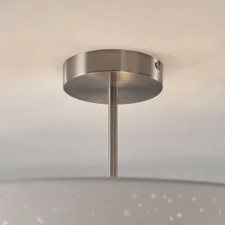 Lindby Gang|Loftlamper > loftlampe Umma, afstand, hvid, stof, Ø 50 cm, E27