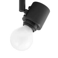 Lindby Loftlamper > loftlampe Vasilia, 3 lyskilder, sort/guld, stof