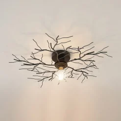 Lindby Gang|Loftlamper > loftlampe Vetki, Ø 60 cm, sort, 1 lyskilde, metal