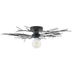 Lindby Gang|Loftlamper > loftlampe Vetki, Ø 60 cm, sort, 1 lyskilde, metal