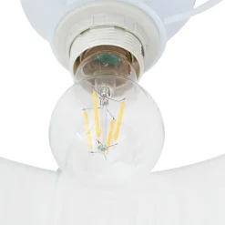 Loftlamper|Loftlamper ^ Lindby loftlampe Virelle, hvid, tekstil, Ø 40 cm, E27