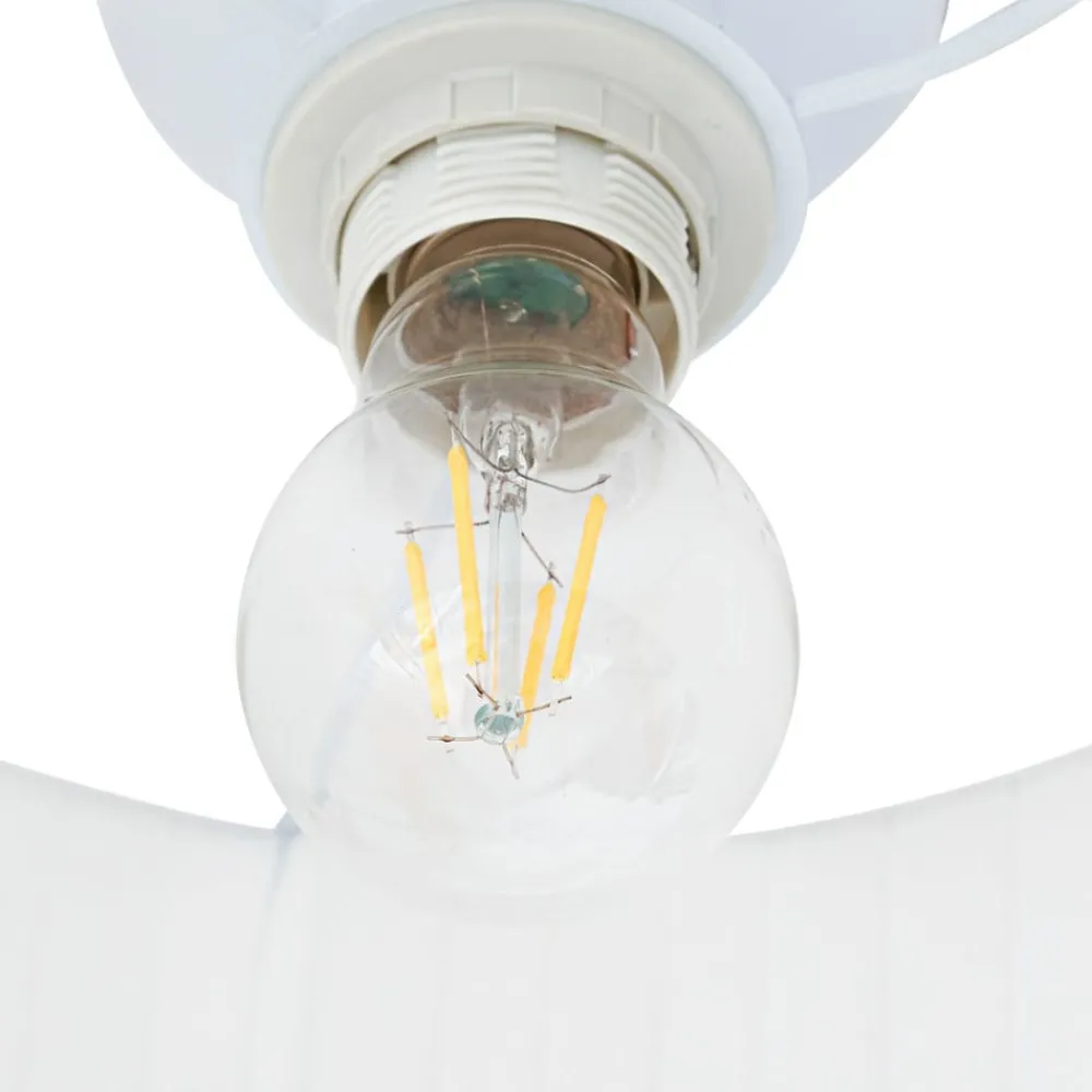 Loftlamper|Loftlamper ^ Lindby loftlampe Virelle, hvid, tekstil, Ø 40 cm, E27