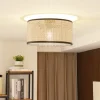 Lindby Gang|Loftlamper > Loftlampe Yaelle, Ø 40 cm, Rattan, sort, E27
