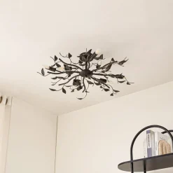 Lindby Loftlamper|Pendellamper > loftlampe Yos, 8 lyskilder, 85 cm, sort-guld, E14