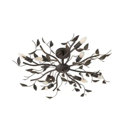 Lindby Loftlamper|Pendellamper > loftlampe Yos, 8 lyskilder, 85 cm, sort-guld, E14