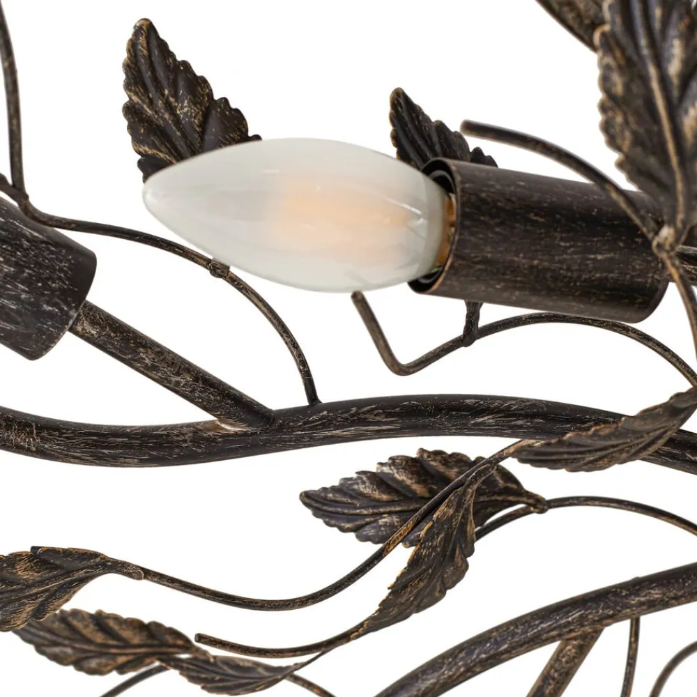 Lindby Loftlamper|Pendellamper > loftlampe Yos, 8 lyskilder, 85 cm, sort-guld, E14