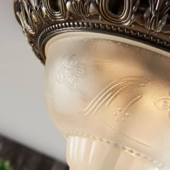 Loftlamper ^ Lindby loftslampe Anni, ætset glasskærm