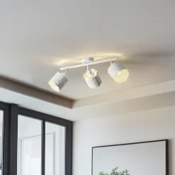 Lindby Spotlights > loftslampe Aralena, hvid, 3 lyskilder, længde 70,5 cm