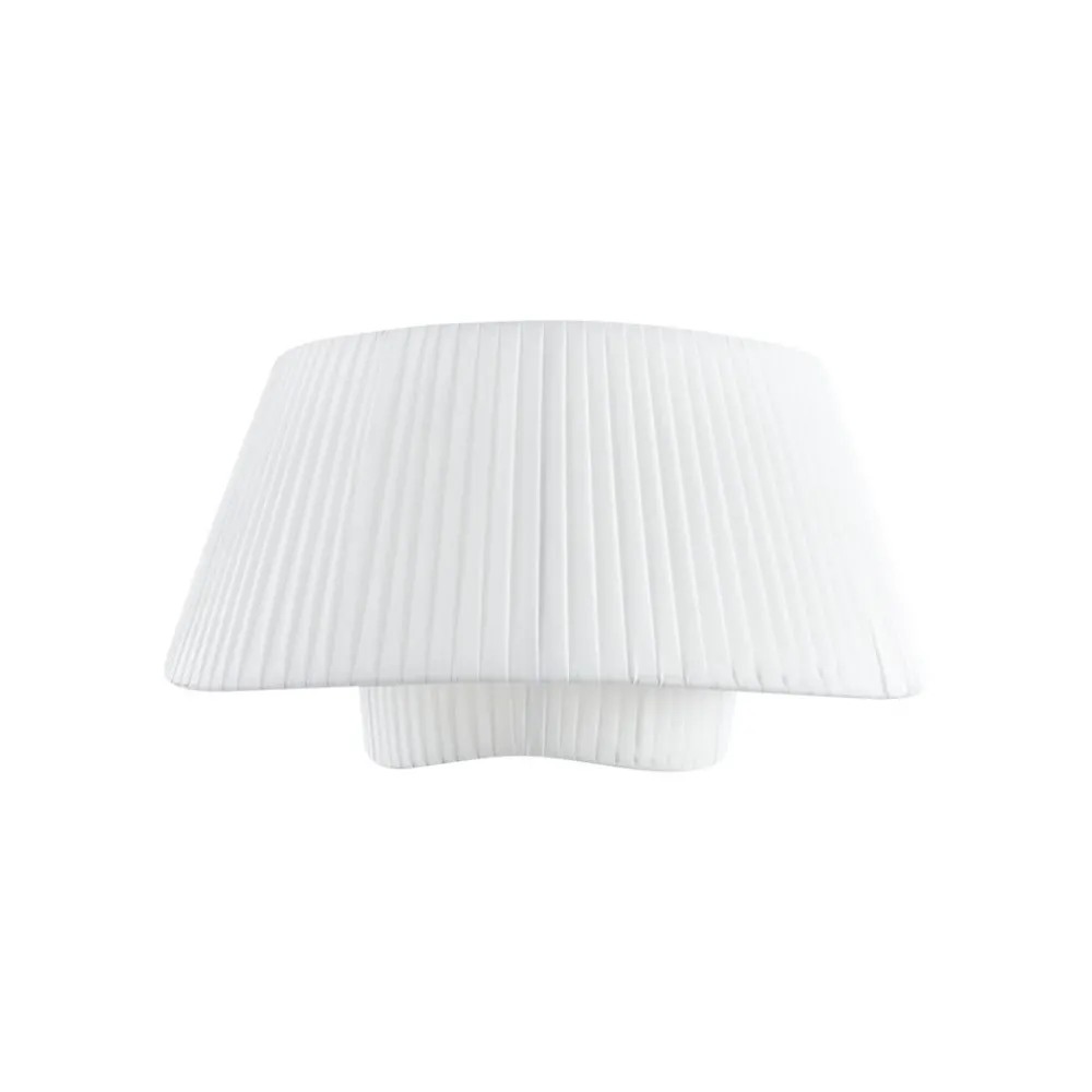 Lindby Loftlamper > loftslampe Eryndor, hvid, tekstil, Ø 47 cm, E27