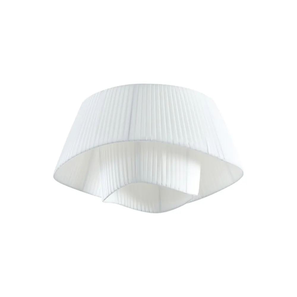 Lindby Loftlamper > loftslampe Eryndor, hvid, tekstil, Ø 47 cm, E27