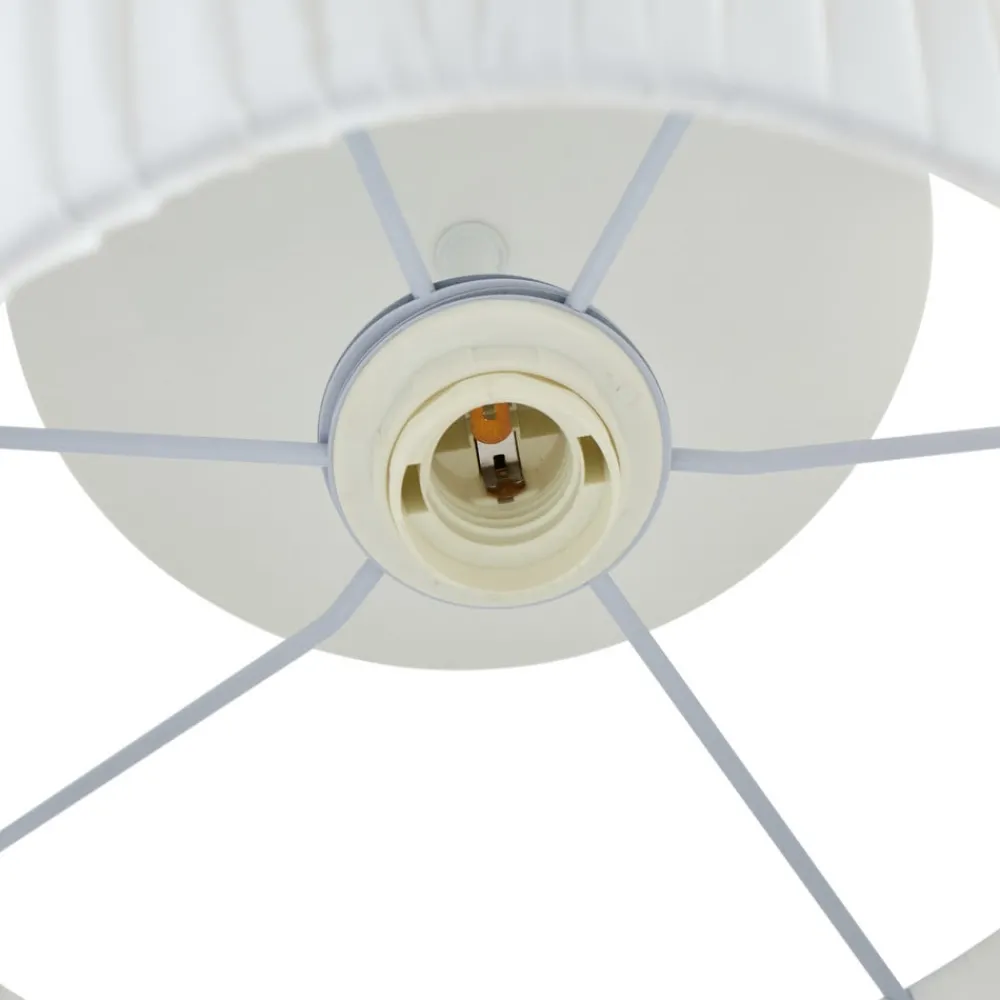 Lindby Loftlamper > loftslampe Eryndor, hvid, tekstil, Ø 47 cm, E27