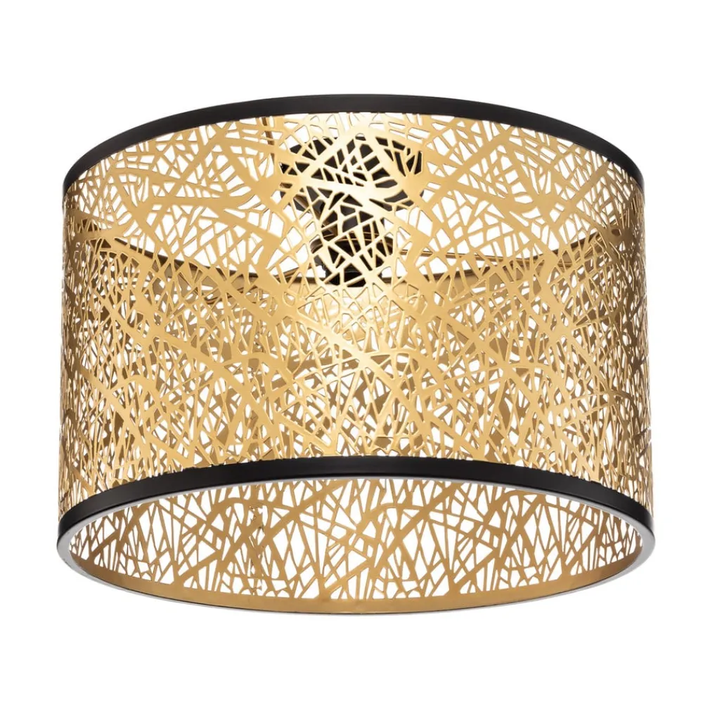 Lindby Loftlamper|Pendellamper > loftslampe Yonah, guldfarvet, metal, Ø 40 cm, E27
