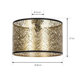 Lindby Loftlamper|Pendellamper > loftslampe Yonah, guldfarvet, metal, Ø 40 cm, E27