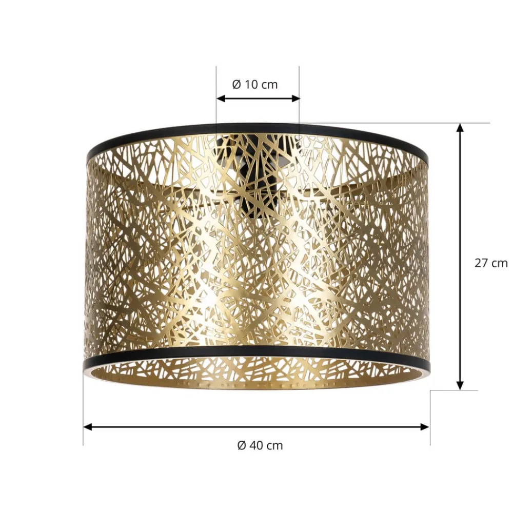Lindby Loftlamper|Pendellamper > loftslampe Yonah, guldfarvet, metal, Ø 40 cm, E27