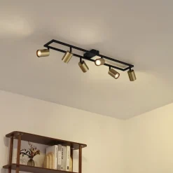 Lindby Gang|Loftlamper > loftspot Bravius, messing, 6 lyskilder, jern