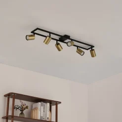 Lindby Gang|Loftlamper > loftspot Bravius, messing, 6 lyskilder, jern