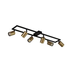 Lindby Gang|Loftlamper > loftspot Bravius, messing, 6 lyskilder, jern