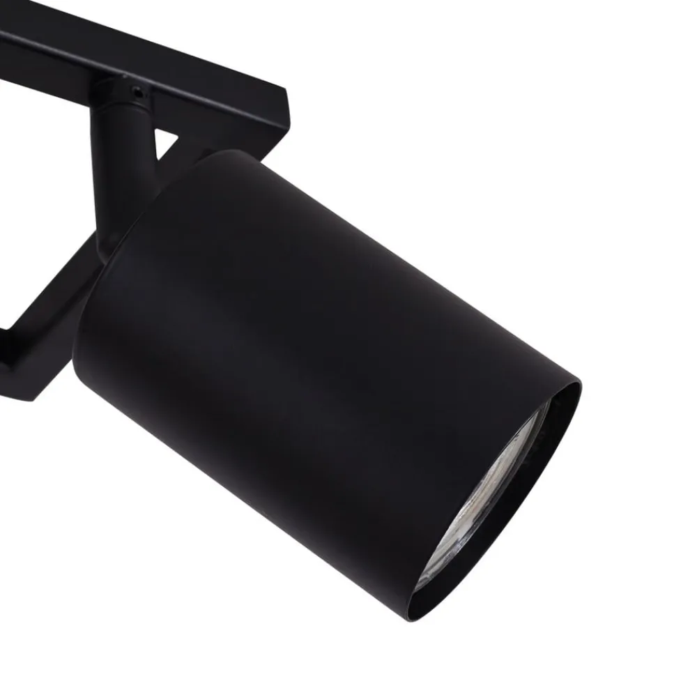 Loftlamper|Spotlights ^ Lindby loftspot Bravius, sort, 6 lyskilder, jern