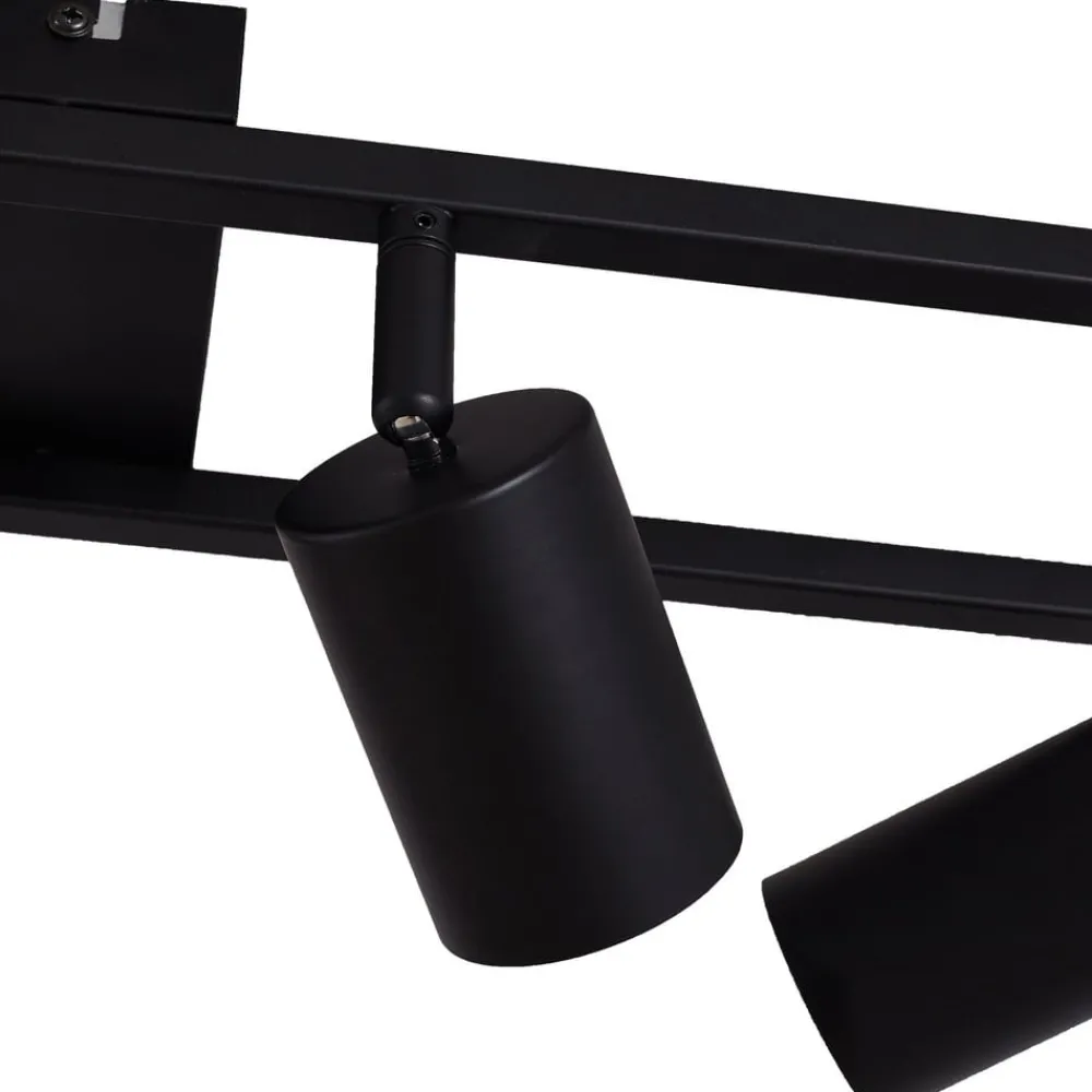 Loftlamper|Spotlights ^ Lindby loftspot Bravius, sort, 6 lyskilder, jern