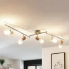 Lindby Loftlamper|Loftlamper > loftspot Christoph, 130 cm, 4 lyskilder, træ, glas