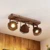 Lindby Loftlamper|Loftlamper > loftspot Farovi, rust, 45 cm, 3 lyskilder, træ, GU10