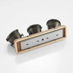Lindby Gang|Loftlamper > loftspot Farovi, sort, 44 cm, 3 lyskilder, træ, GU10