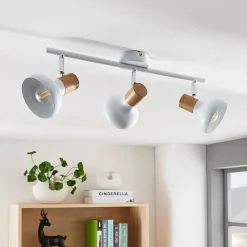 Lindby Loftlamper|Pendellamper > loftspot Fridolin, 50 cm, 3 lyskilder, hvid, metal