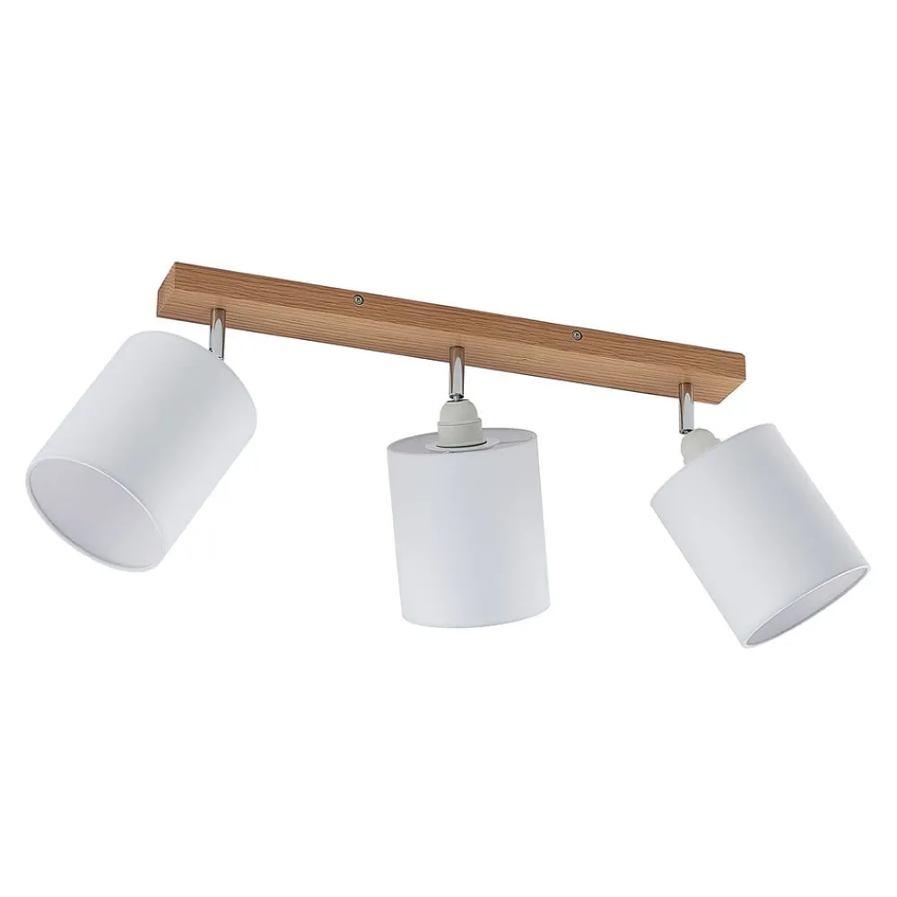 Lindby Gang|Loftlamper > loftspot Imarin, 56 cm, 3 lyskilder, hvid, træ