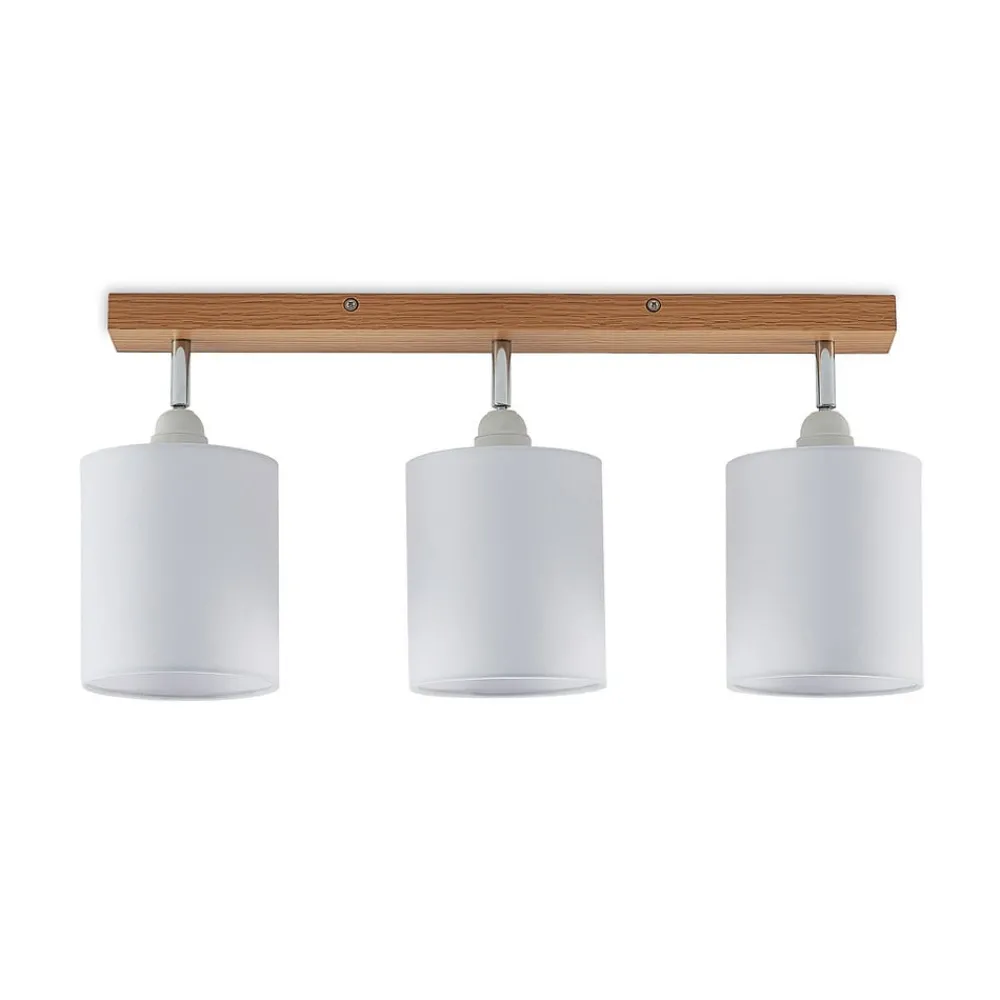 Lindby Gang|Loftlamper > loftspot Imarin, 56 cm, 3 lyskilder, hvid, træ