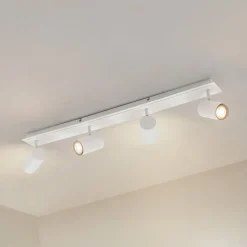 Gang|Loftlamper ^ Lindby loftspot Joffrey, 80 cm, hvid, 4 lyskilder, GU10