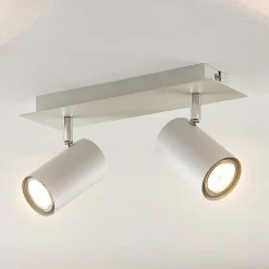 Lindby Gang|Loftlamper > loftspot Joffrey, 31 cm, 2 lyskilder, hvid, GU10